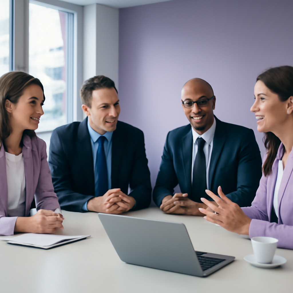 Executive meeting in a boardroom